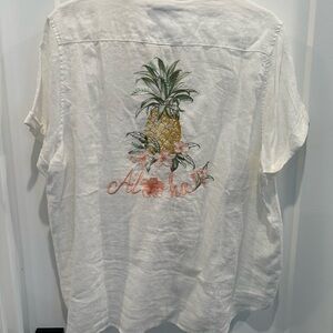 Tommy Bahama 30th anniversary- White Aloha Pineapple Shirt